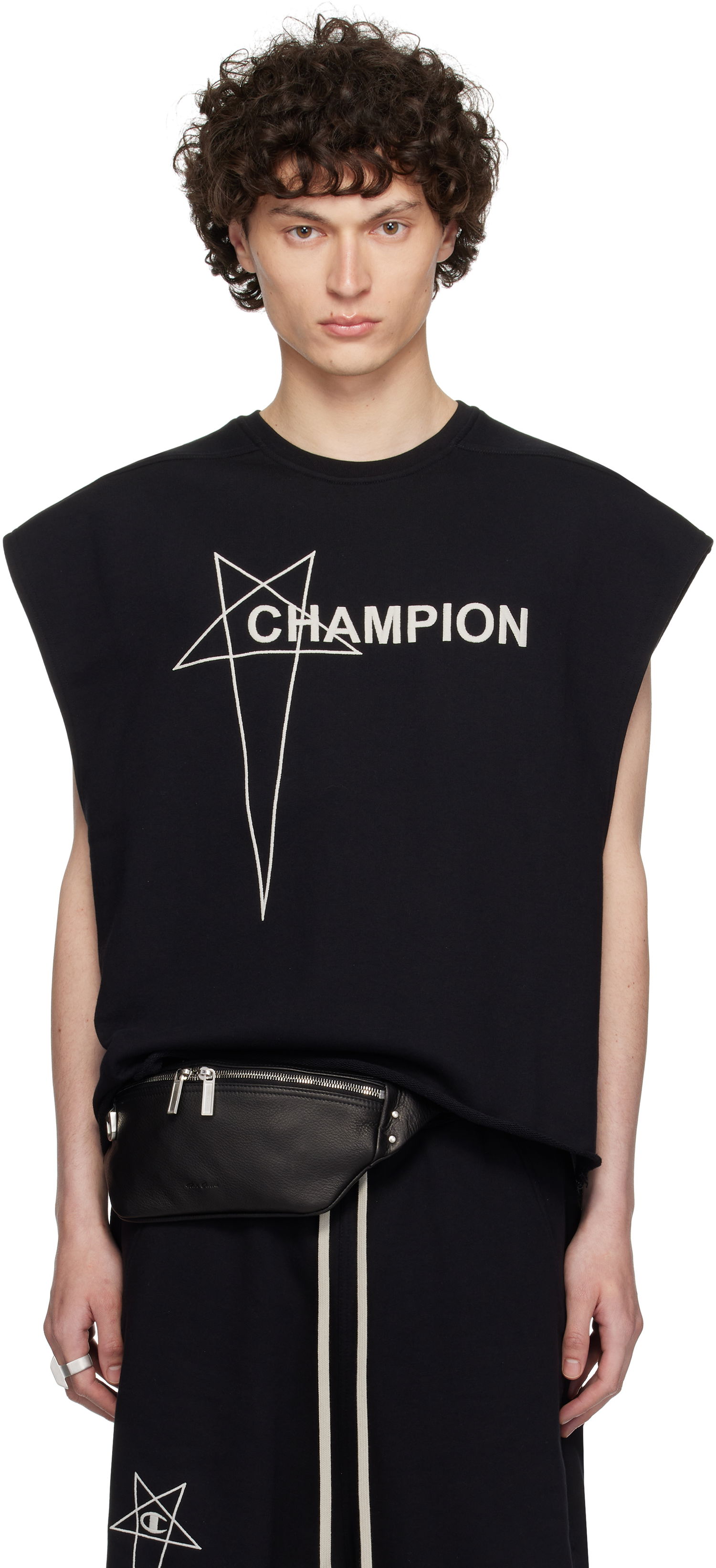 Majica bez rukava Rick Owens Rick Owens Champion Edition Micro Tatlin Sleeveless T-Shirt Crna | CM01E1666 CHFE FELPA, 0