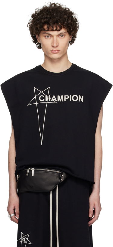 Majica bez rukava Rick Owens Rick Owens Champion Edition Micro Tatlin Sleeveless T-Shirt Crna | CM01E1666 CHFE FELPA, 0