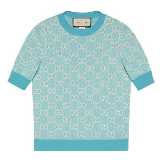 Džemper Gucci GG Cotton Wool Piquet Top Plava | 629456-XKBHQ-4692, 0