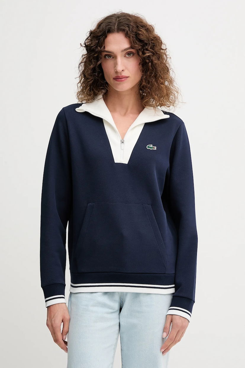 Dukserice Lacoste Lacoste Quarter-Zip Sweatshirt Tamnoplava | SF8634