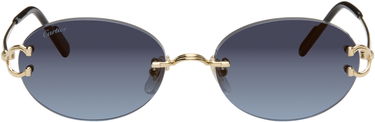 Sunčane naočale Cartier C de Cartier Rimless Oval Gradient Sunglasses Plava | CT0551S-002, 0