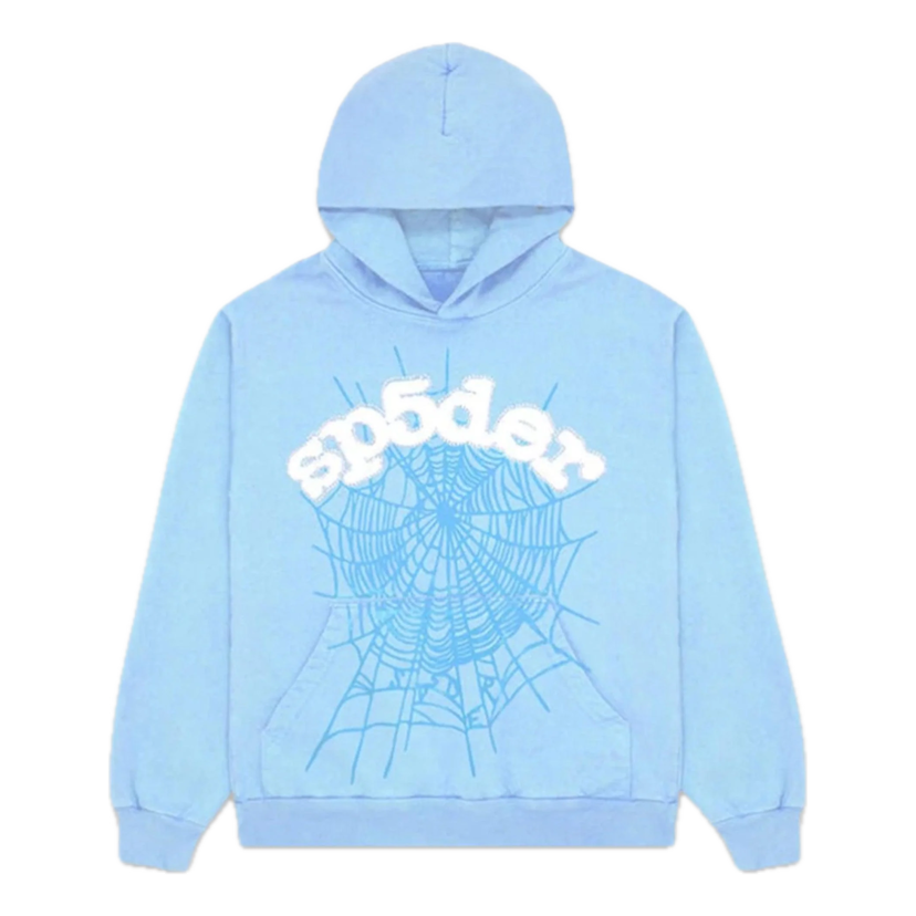 Dukserice Sp5der Sp5der Web Hoodie Plava | SP5-8D-WEB-HBB