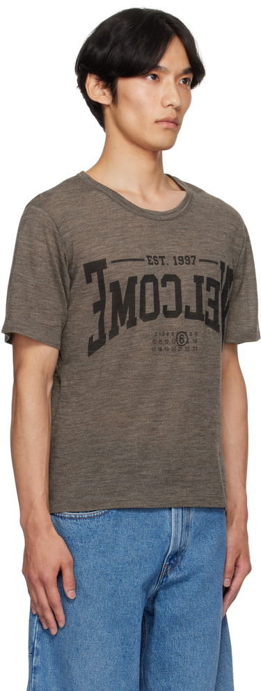 Majica kratkih rukava Maison Margiela MM6 Maison Margiela 'Welcome' Print T-Shirt Siva | SH0GC0055 M20123, 1