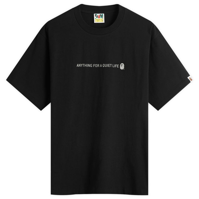 Majica kratkih rukava BAPE Reflector Industrial Logo T-Shirt, Size Large Crna | 001TEL301050M-BLK