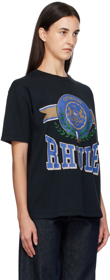 Majica kratkih rukava Rhude Rhude 'Cotswold' Crest Graphic Tee Crna | RHPF25TT06012, 4