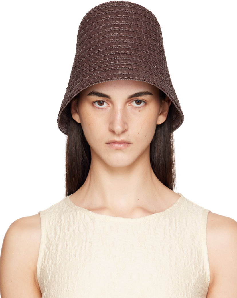 Šešir Max Mara Max Mara Wainer Woven Beach Hat Smeđa | 2514571052600