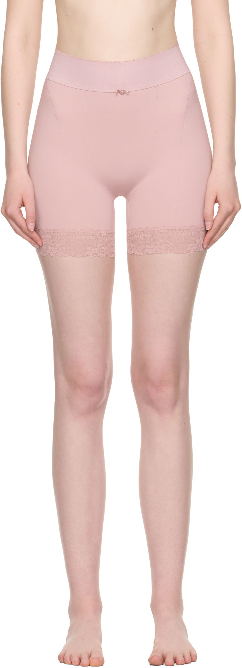 Gaćice SKIMS SKIMS Vintage Shapewear Mid Thigh Shorts Ružičasta | BO-SHO-7923W