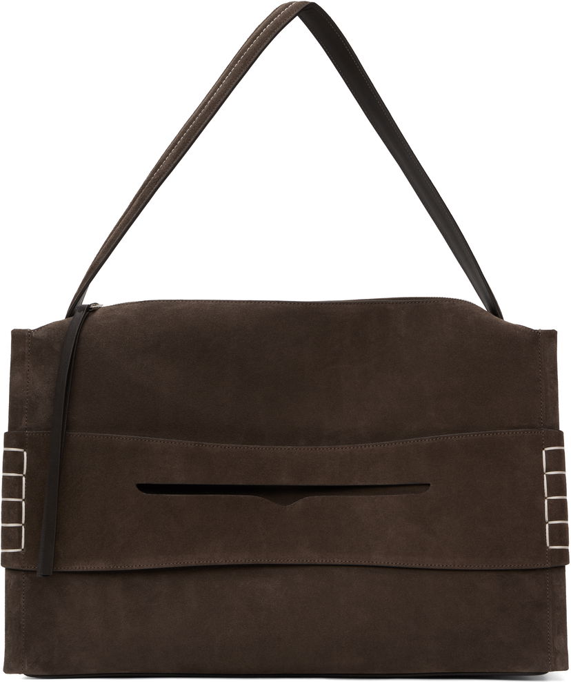 Torba za rame JW Anderson JW Anderson Large Loafer Suede Shoulder Bag Smeđa | HB0717-LA0364