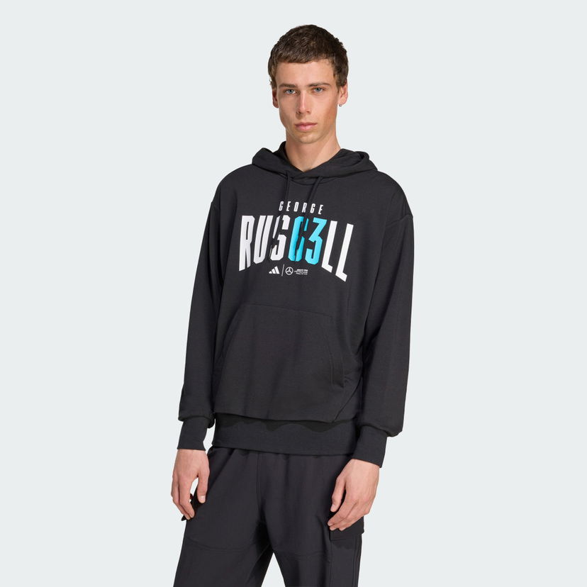 Dukserice adidas Performance Mercedes-AMG Petronas Formula One Team George Russell Hoodie Crna | JZ8903