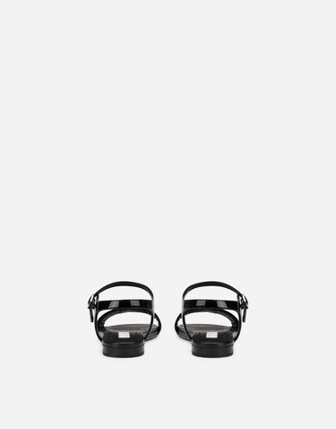 Tenisice i cipele Dolce & Gabbana Patent Leather Sandals With Dg Logo Crna | D11048A115380999, 3