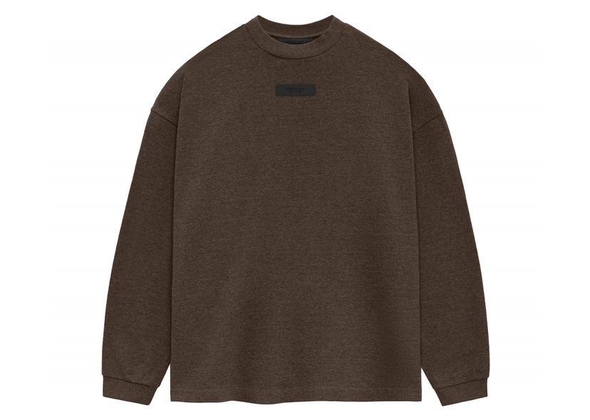 Majica kratkih rukava Fear of God Core Collection L/S Tee Heather Wood Smeđa | 125SU244202F