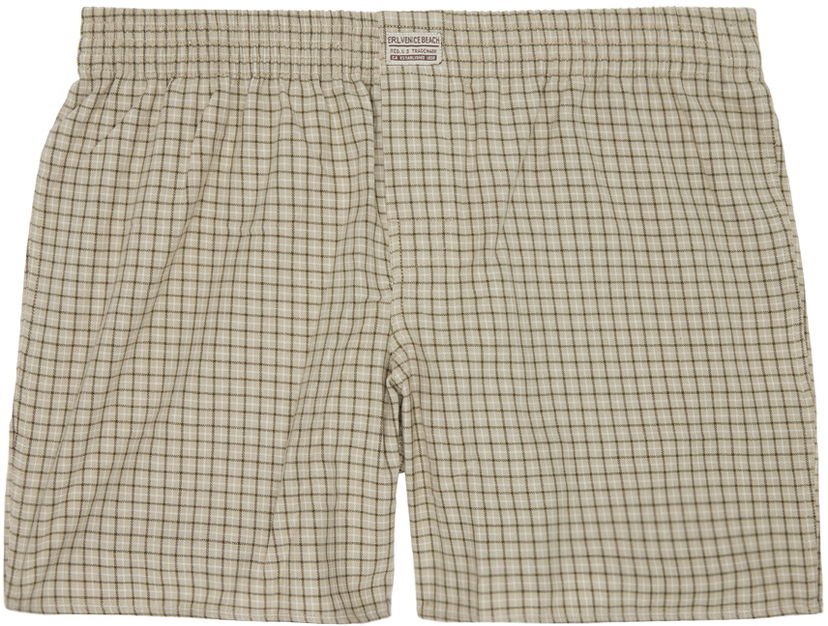 Bokserice ERL Plaid Boxers Bež | ERL09UW10