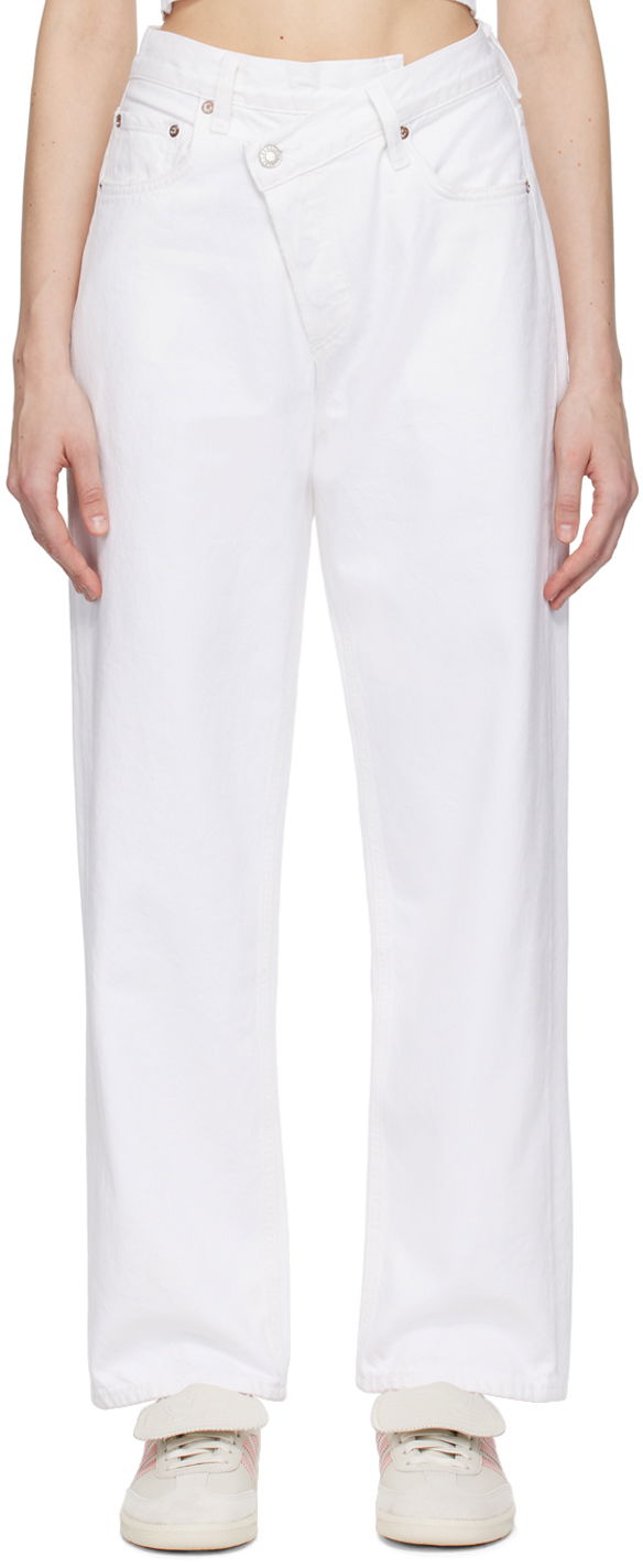 Jeans AGOLDE Criss Cross Upsized Jeans Bijela | A097B-1183