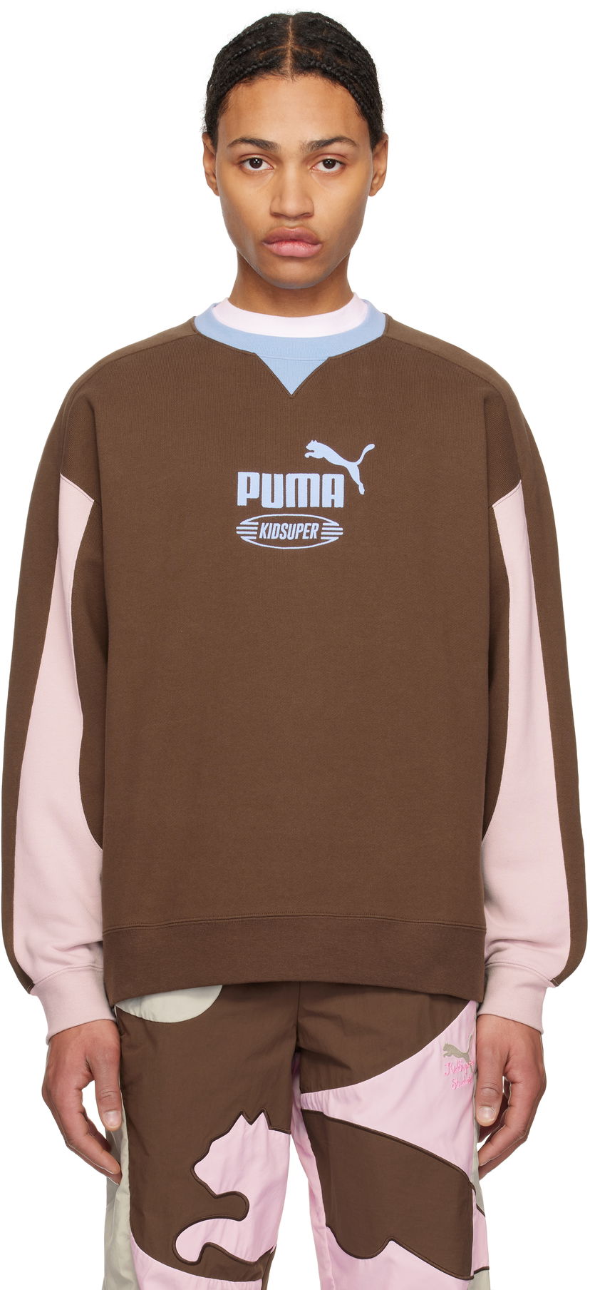 Džemper KidSuper KidSuper Studios King Crew Sweatshirt Smeđa | 62670065
