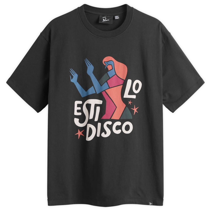 Majica kratkih rukava By Parra Parra El Stilo Disco T-Shirt, Size Large Crna | 54210-BLK