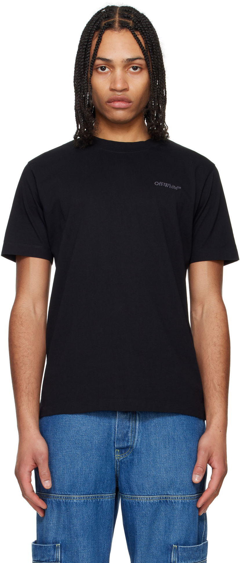 Majica kratkih rukava Off-White Off-White Bookish Slim T-Shirt Crna | OMAA027C99JER01C1011