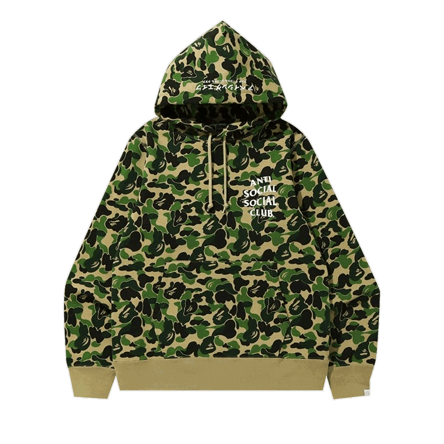 Dukserice BAPE x Anti Social Social Club ABC Camo Pullover Hoodie Zelena | 1G23 114 913 GREEN, 0
