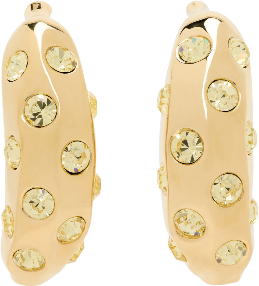 Naušnice Jacquemus Jacquemus La Croisière 'The Bananes' Gold-Tone Crystal Earrings Žuta | 25E251JW741-5101