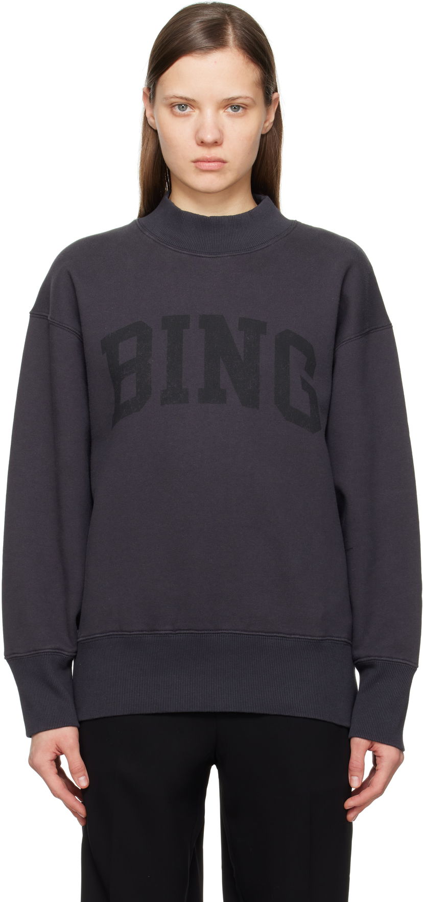 Džemper Anine Bing Anine Bing Bradie 'Bing' Sweatshirt Siva | A-08-10292-VTG1