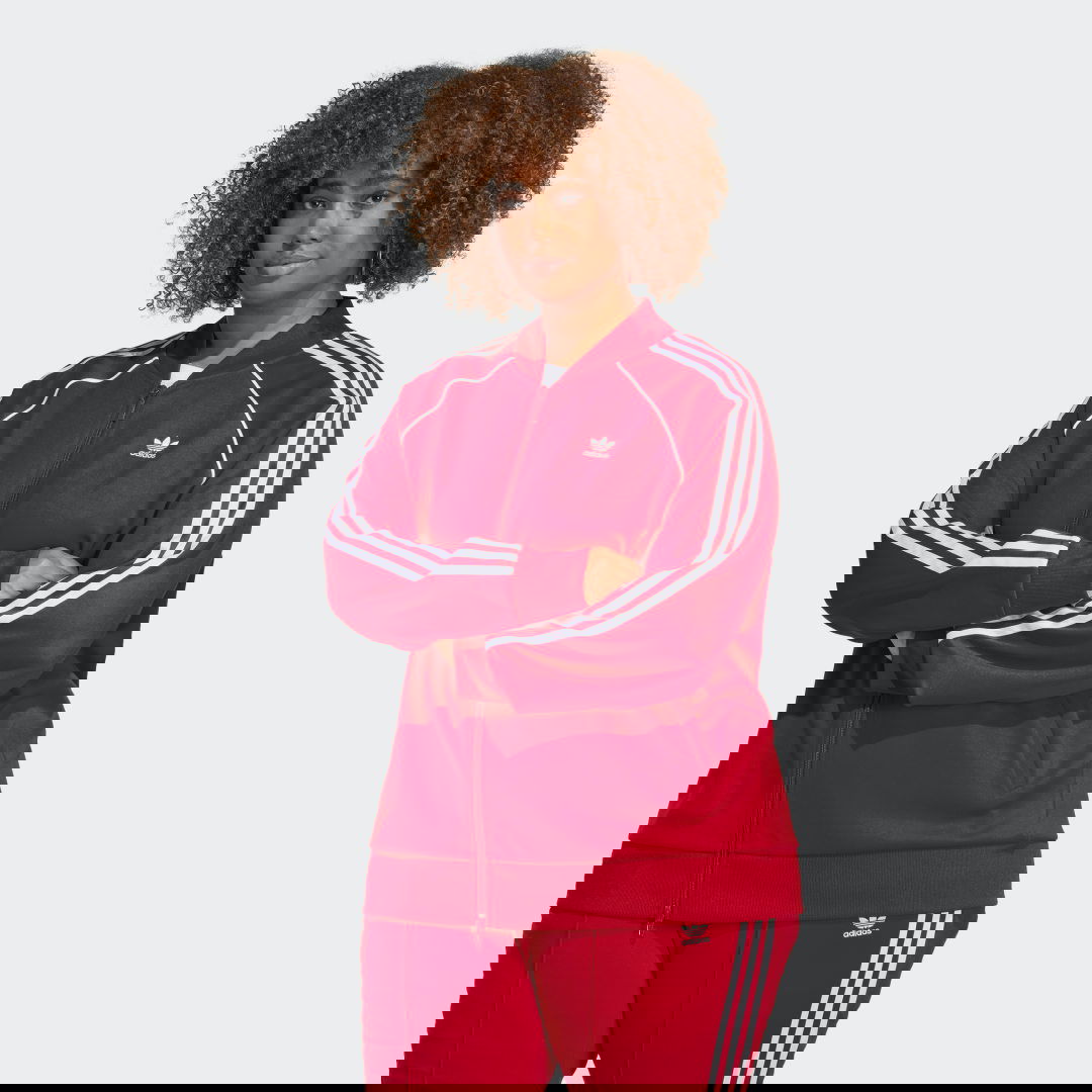 Bomber jakna adidas Originals Adicolor Classics SST Plus Size Track Jacket Crvena | IB5914, 0