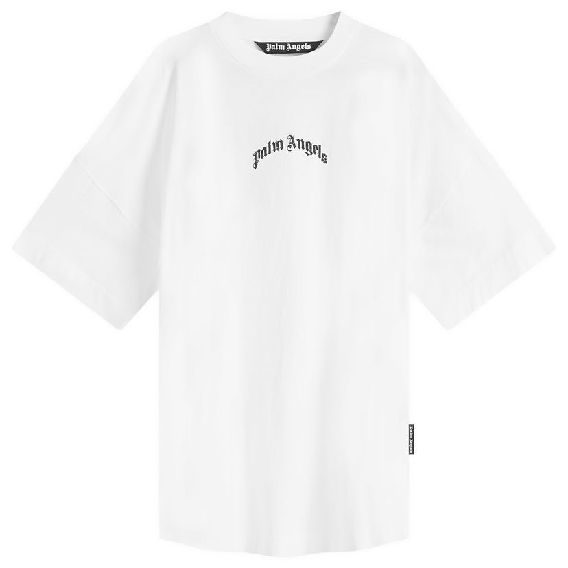 Majica kratkih rukava Palm Angels Curved Logo T-Shirt Bijela | PMAA002S25JER0010310