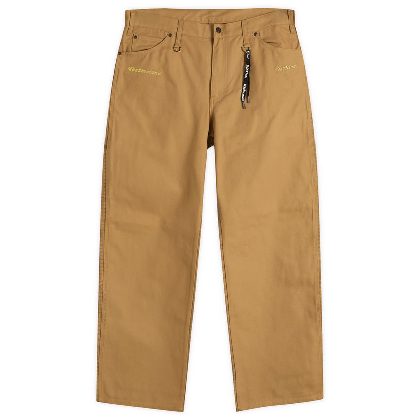 Hlače Mastermind WORLD Mastermind World x Dickies Duck Carpenter Pants, Size Large Smeđa | MJ25C14-PA100-1