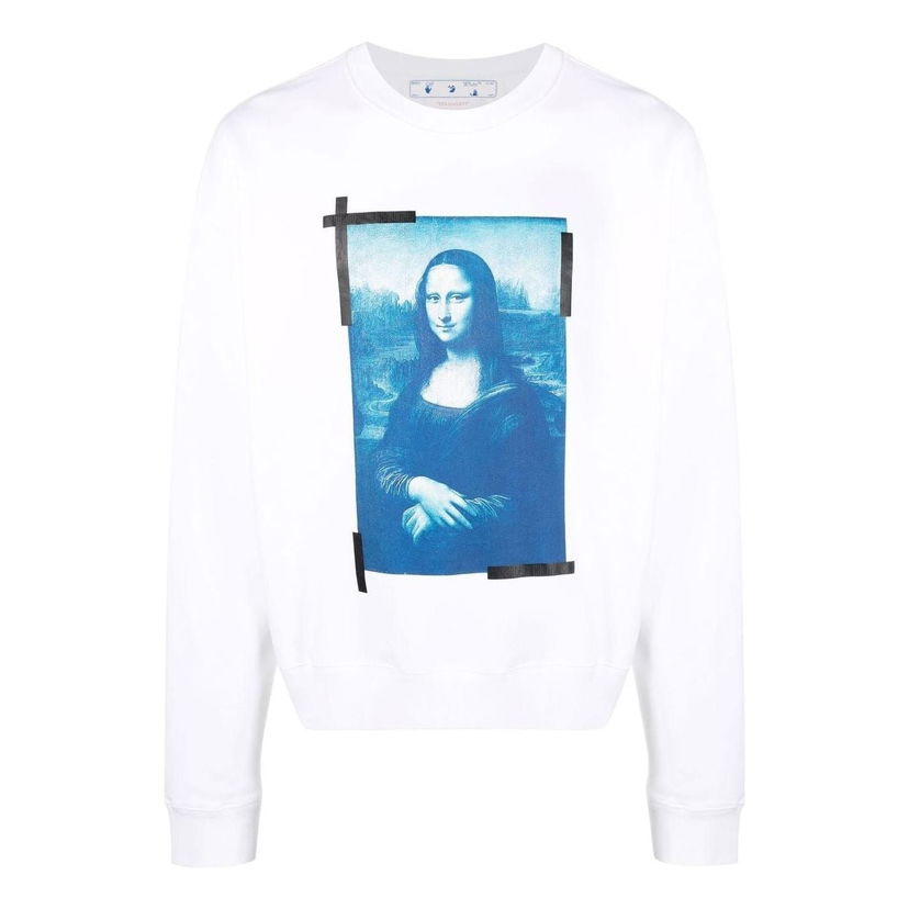 Dukserice Off-White Off-White Mona Lisa Graphic Sweatshirt Bijela | OMBA058C99FLE0030145