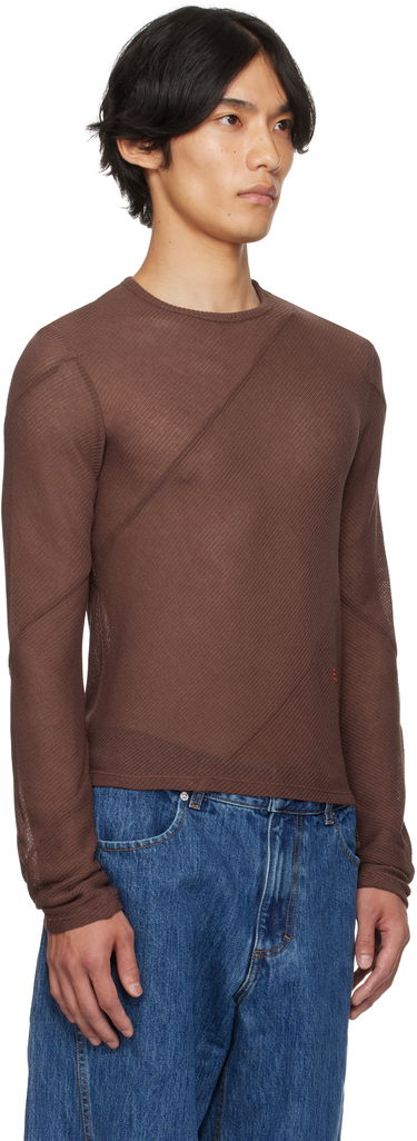 Majica kratkih rukava Eckhaus Latta Eckhaus Latta Spiral Long Sleeve T-Shirt Smeđa | 1107-EL-PF25-W, 1