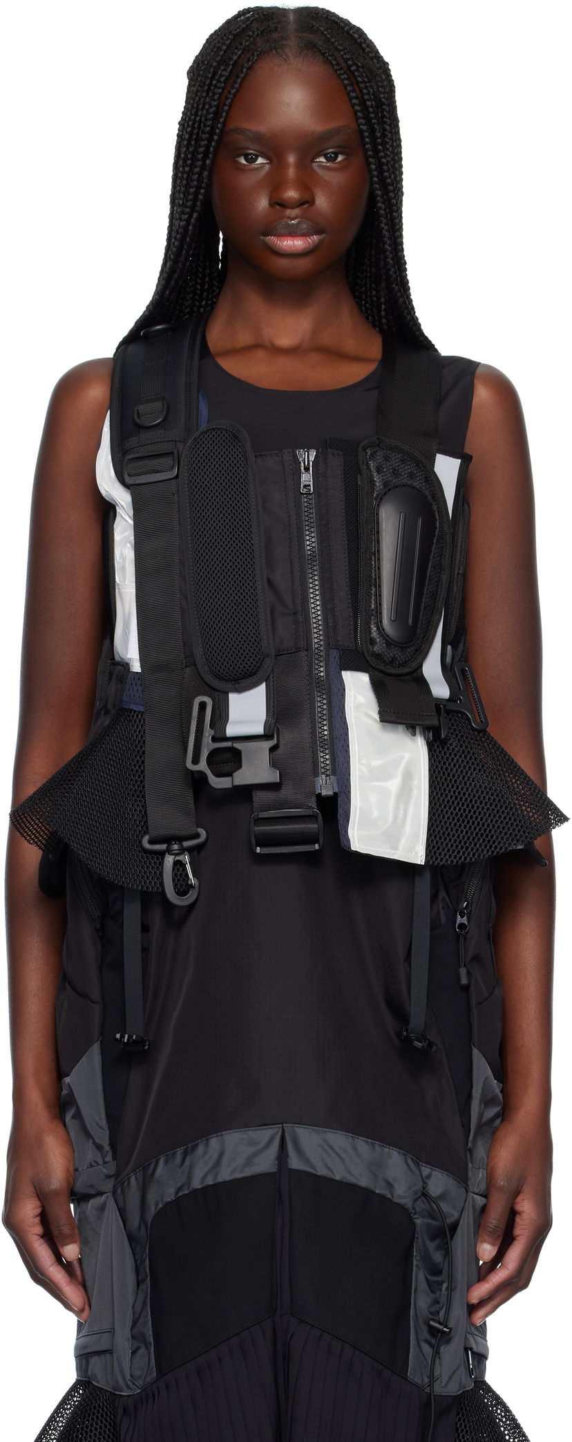 Prsluk Junya Watanabe Junya Watanabe Komine Protector Paneled Vest Crna | JO-V002-S25
