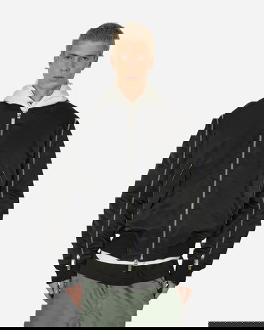 Bomber jakna Off-White Arrow Embroidered Zip Bomber Jacket Black Crna | OMEH052F23FAB001 1010, 1