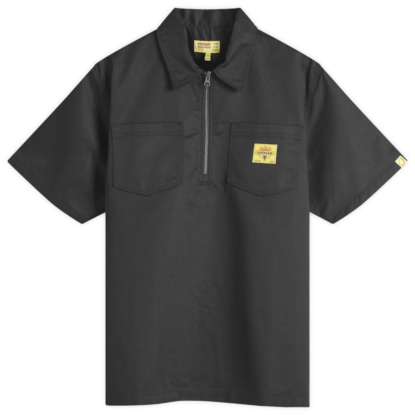 Košulja BBC IceCream Quarter Zip Work Shirt, Size Large Crna | ICW25108-BLK