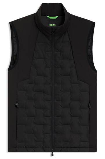 Prsluk BOSS BOSS Down Gilet with Logo Pattern Crna | 50541053
