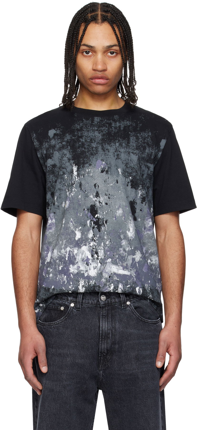 Majica kratkih rukava rag & bone Rag & Bone Splatter Print T-Shirt Crna | MBC25ST033KJ33