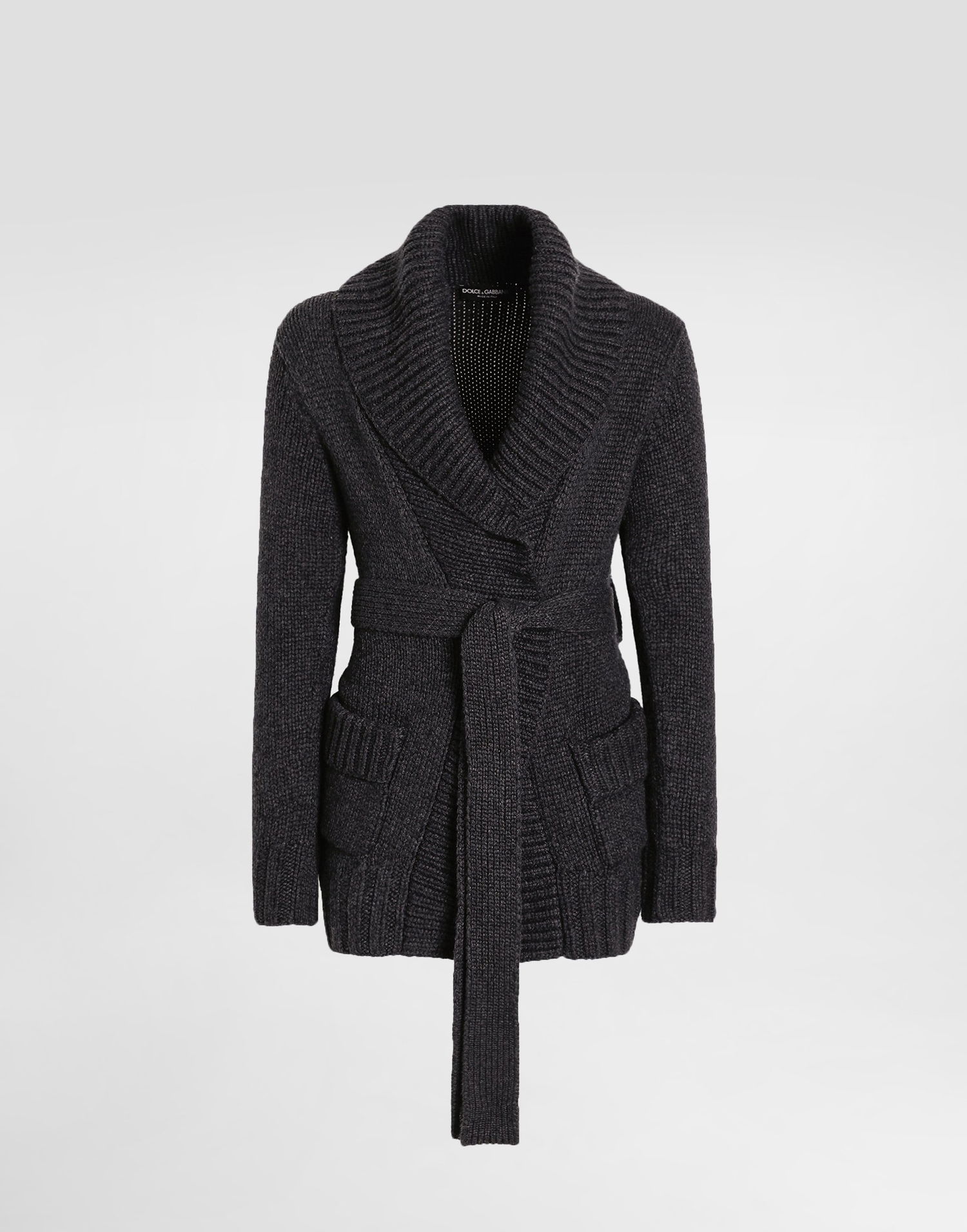 Džemper Dolce & Gabbana Dolce & Gabbana Cashmere Knit Wrap Cardigan with Pockets Siva | GXVF3TJBW0YN1254, 0