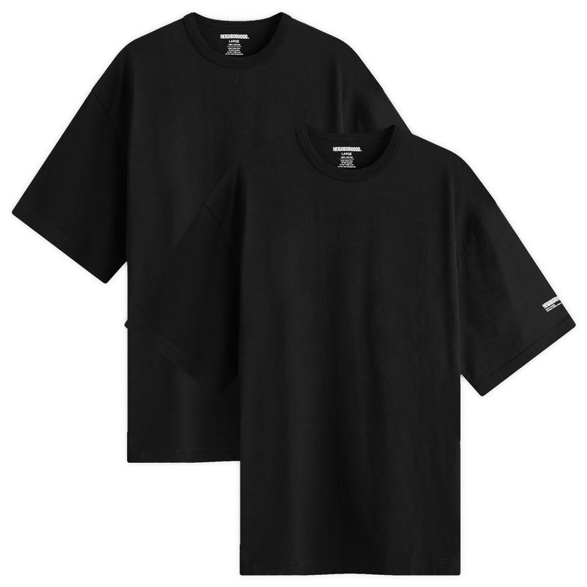 Majica kratkih rukava Neighborhood Neighborhood Classic 2-Pack T-Shirt, Size Large Crna | 251QTNH-UWM01-BLK