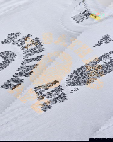 Majica kratkih rukava BAPE Wild Leopard Pattern College T-Shirt Bijela | 1L80110039 WHXBG, 3