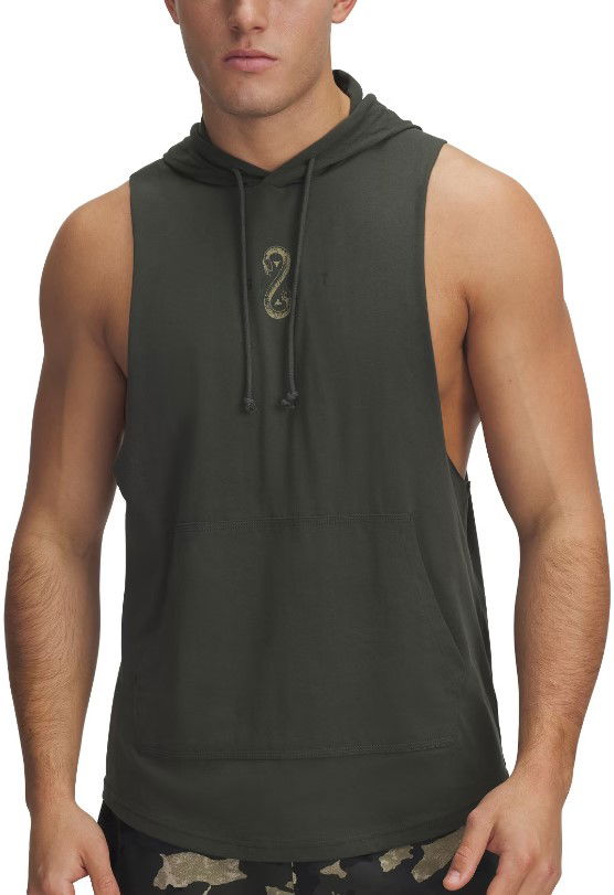 Majica bez rukava Under Armour Project Rock Snake Sleeveless Hoodie Zelena | 1389987-310