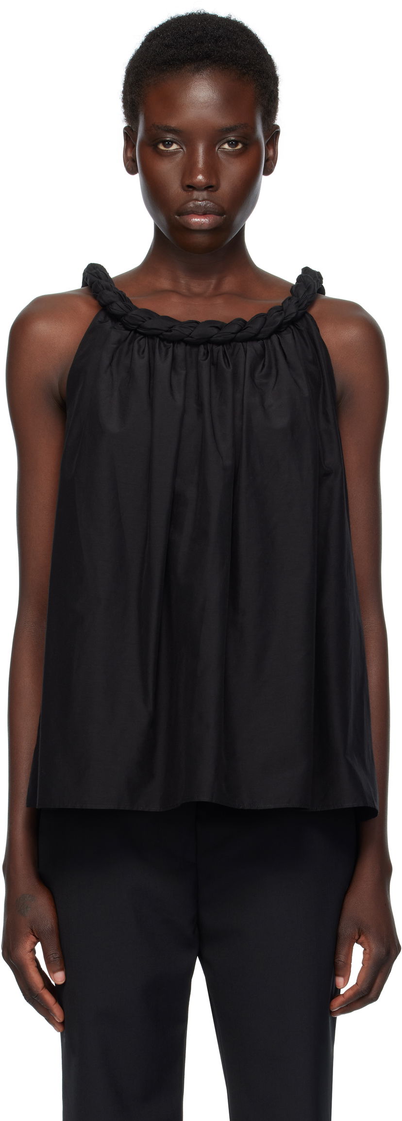 Majica bez rukava Loulou de Saison Loulou de Saison Garino Sleeveless Top Crna | GARINO
