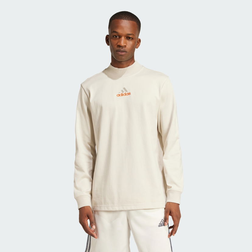 Džemper adidas Performance Men's Long Sleeve Mock Neck Tee Bež | JD5402