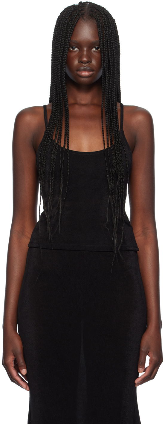 Majica bez rukava GUIZIO Guizio Ira Fitted Camisole Crna | P24116K066