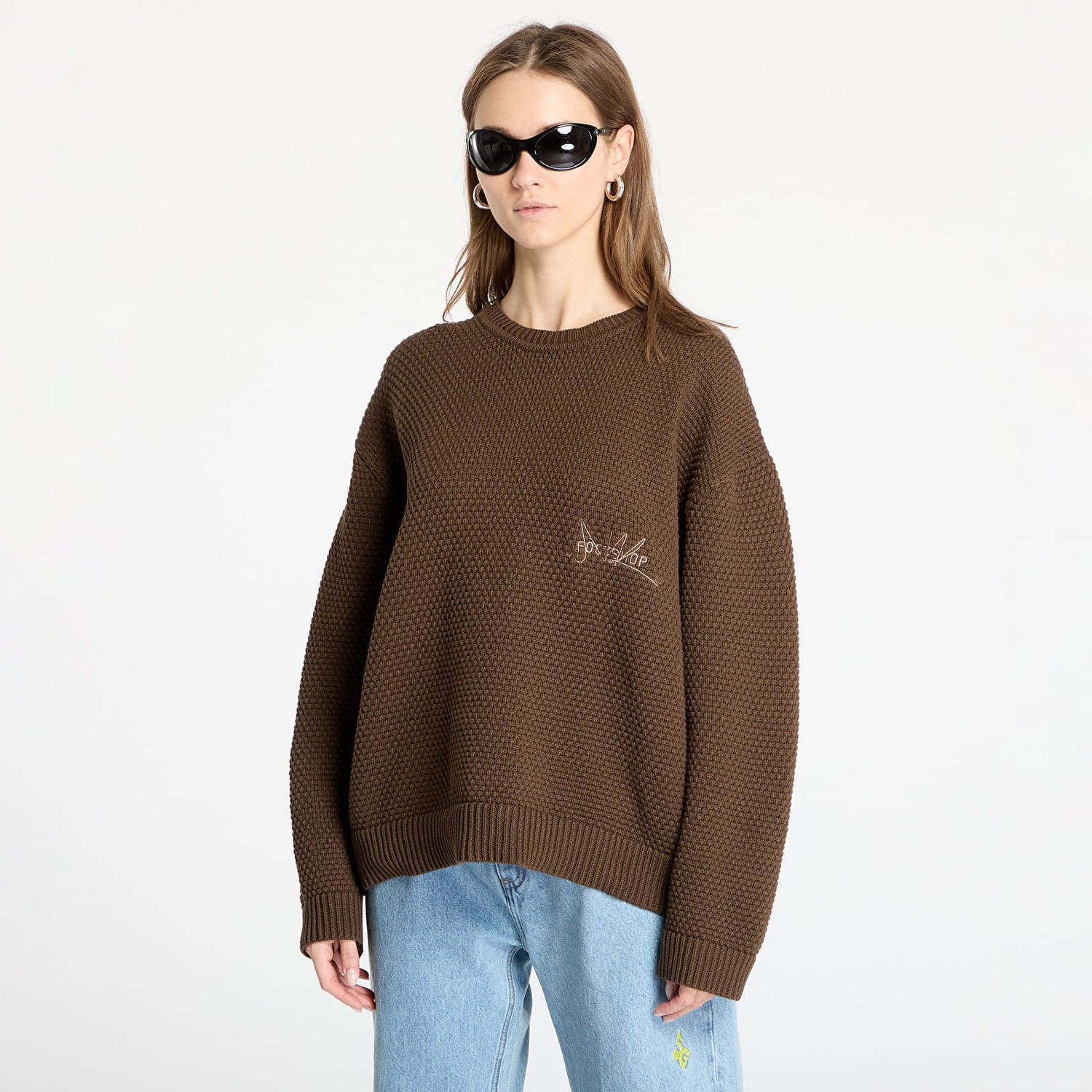 Džemper Footshop FTSHP Everyday Brown Knit Sweater Smeđa | FTSHP_451, 0