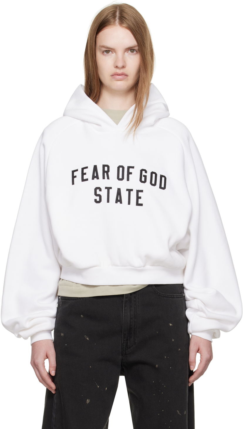 Dukserice Fear of God ESSENTIALS Fleece Raglan Hoodie Bijela | 192SP257824FW