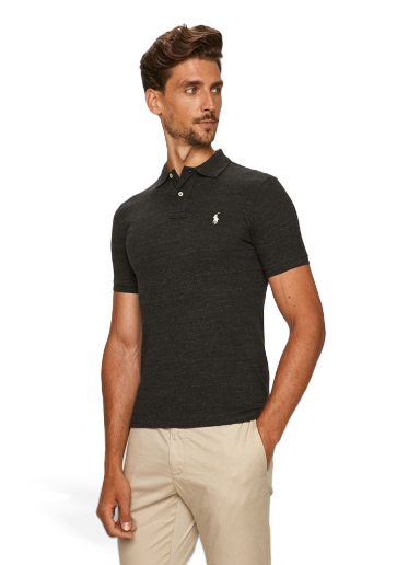 Polo majica Polo by Ralph Lauren Custom Fit Polo Crna | 710536856031