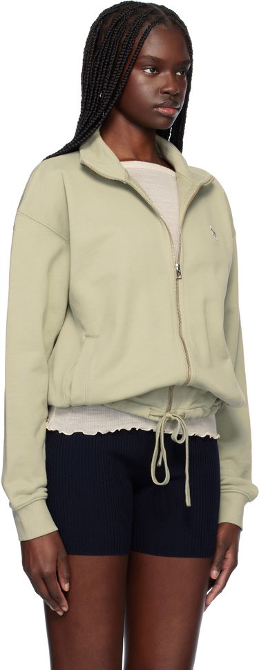 Dukserice MAISON KITSUNÉ Maison Kitsuné Baby Fox Patch Zip-Up Sweatshirt Zelena | OW02132KM0325, 1