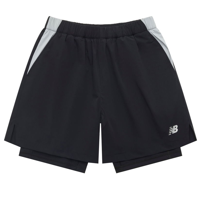 Kratke hlače New Balance 2-In-1 Logo Shorts Crna | NVE25121-BK