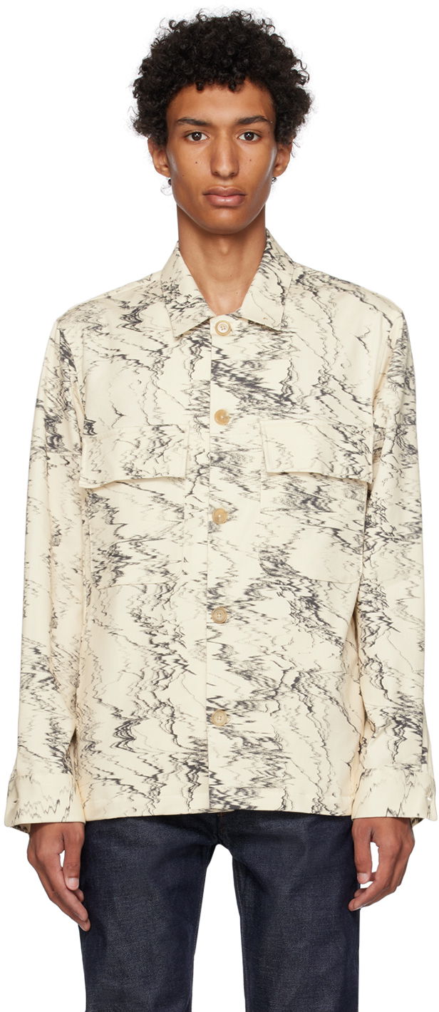 Košulja Paul Smith Paul Smith Graphic Print Shirt Bež | M1R-009Y-L02096