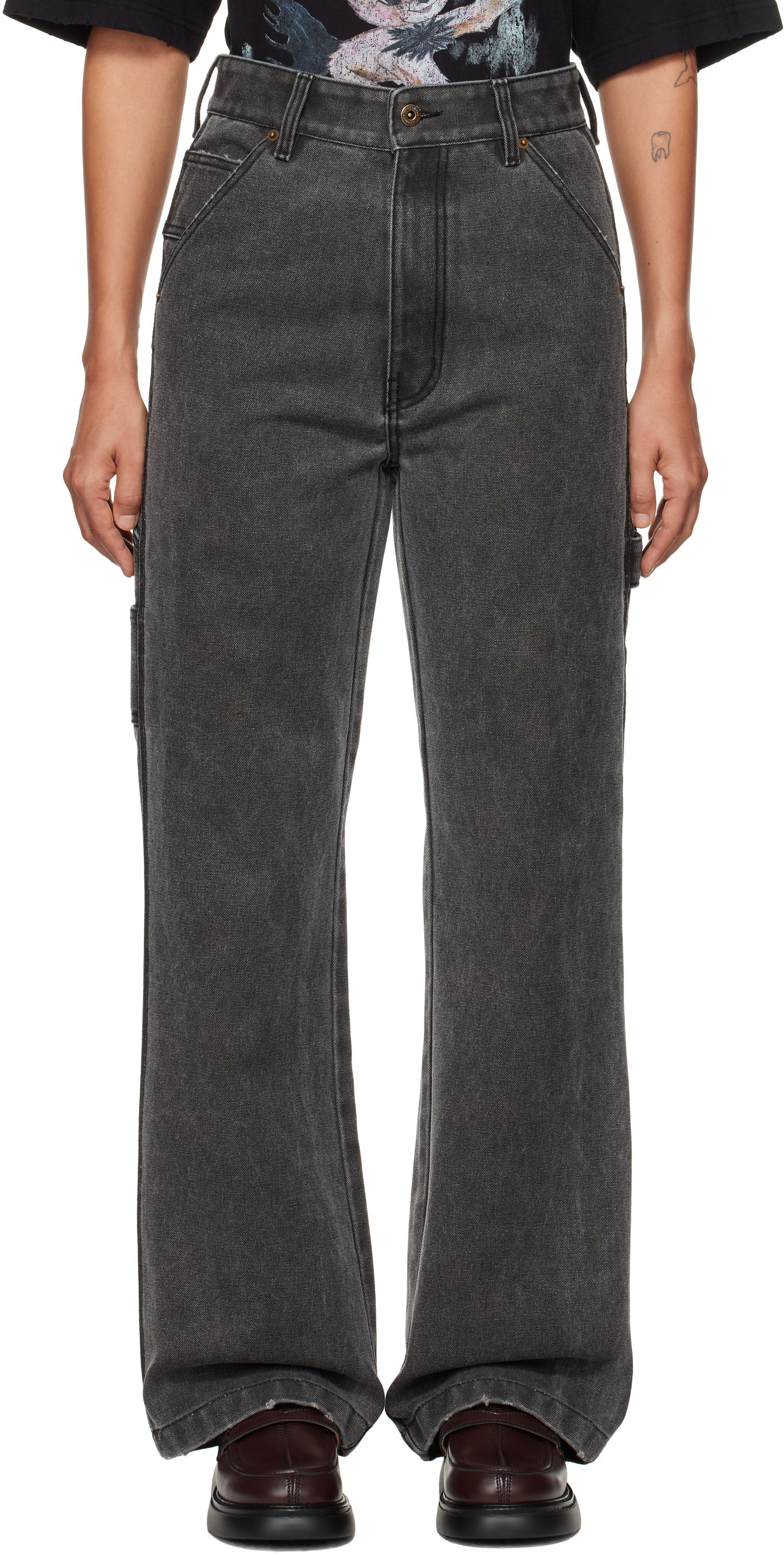 Jeans We11done We11done Carpenter Jeans Siva | WD-PT3-24-265-W-BK, 0