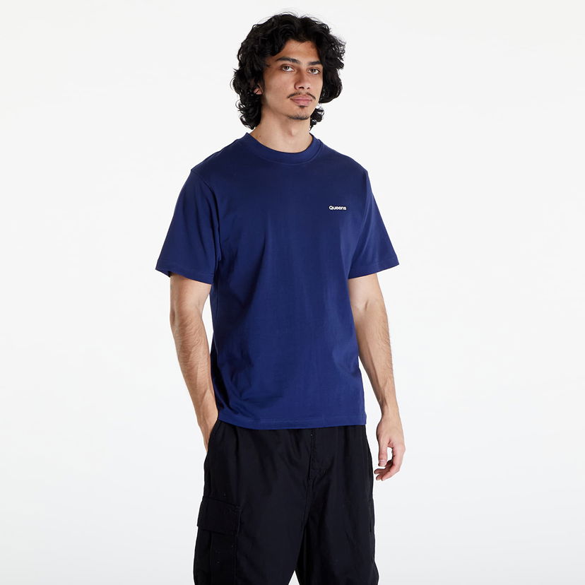 Majica kratkih rukava Queens Essential T-Shirt With Contrast Print Blue Plava | QNS_024