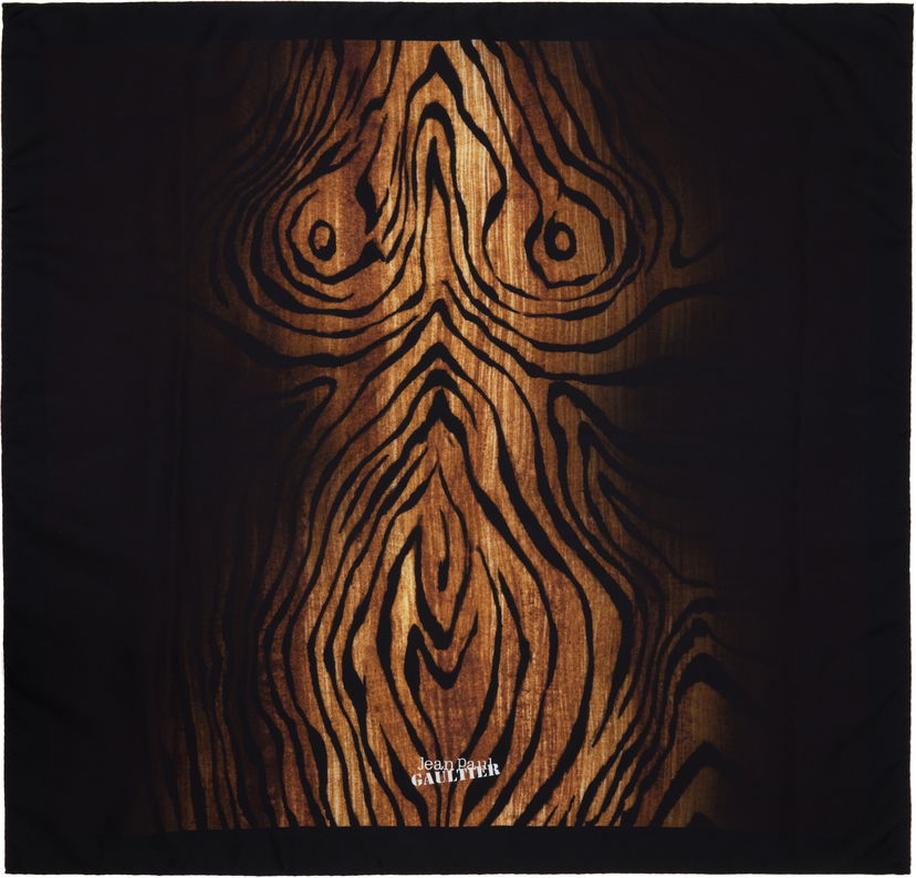 Šal Jean Paul Gaultier Jean Paul Gaultier 'The Wood' Silk Scarf Crna | 25/03-U-AC025-W033-0060