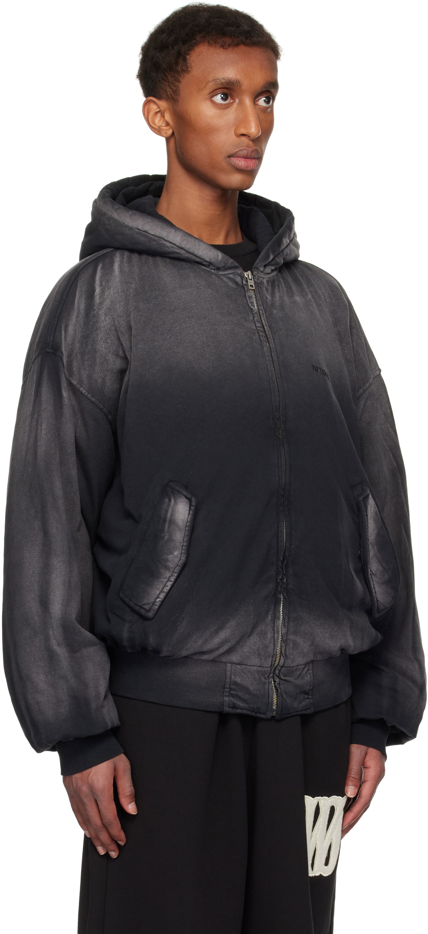 Bomber jakna We11done We11done Bomber Zip-Up Hoodie Crna | WD-TJ3-24-836-U-BK, 1